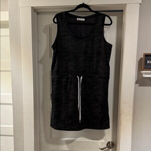 Stylish Black Camouflage Mini Dress